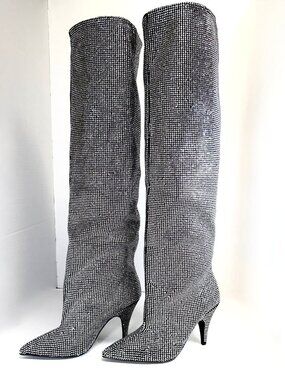 Steve Madden - Crushing Rhinestone Slouch Boots